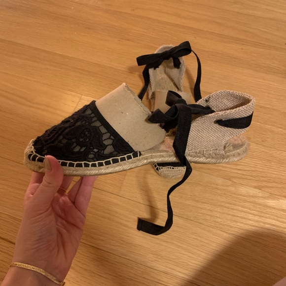 Soludos Lace-up Lace Sandals - Picture 3 of 5